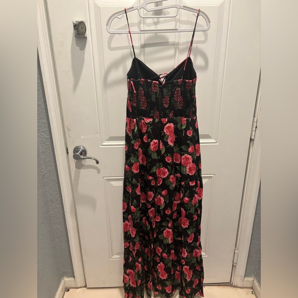 ALICE + OLIVIA CHANTAY FLORAL COTTON MAXI DRESS - Picture 4 of 4